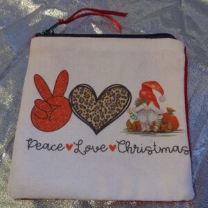 Holly Jolly Vibes - a small, unique, zipped purse